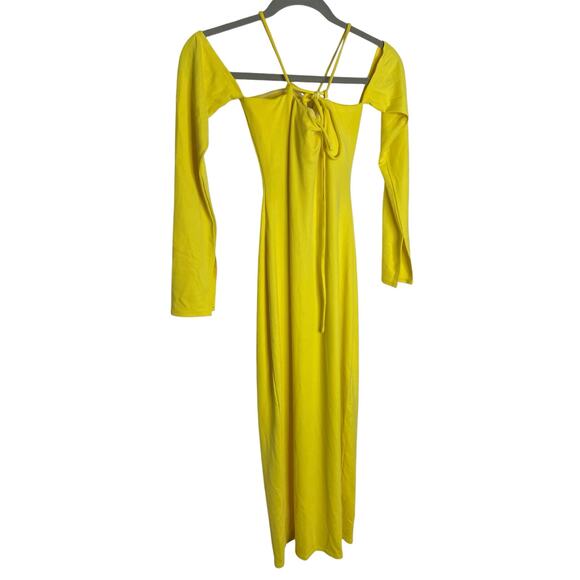 Not Yours To Keep Sunny Ribbed Knit Midi Dress Strapless Summer Beachy Resort S - Picture 10 of 11